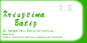 krisztina batiz business card